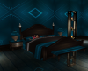 Blue Teal Couple Bed