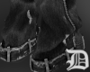 d. Tattered Denim Boots