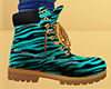 Teal Stripe Work Boots 3 (M)