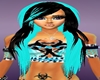 Black and Aqua Violette