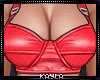 LEATHER RED BRA