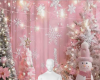 Pink snowman background