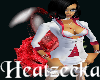 (HZ) White/red dress lea