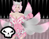 Pink Tipped Kitsune Tail