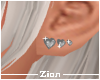 Hearts Earrings Silver
