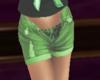 {B} Green Jean Shorts
