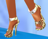 Gold sexy heels