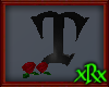 Gothic Letter T Roses