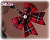 Plaid bow earrings