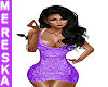 Purple Sequin Part Dress