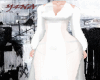 >''< White ink dress