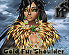 Gold Fur Shoulder