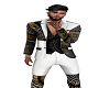 Gold tie dye suit