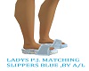 A/L LADYS PJ SLIPPERS BL