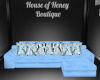 Blue Leather Sofa