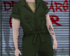 Jumpsuit, army green.