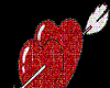 2 red hearts w/arrow