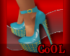 CoOL~ImOut blue/gld heel