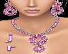 Jr pink Necklace & Earri