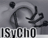 S* PVC Piercings Black