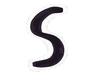 S Letter (Black/White)