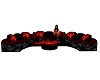 Black/redrose club Couch