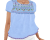 TF* BOHO Lt Blue Top