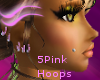 *bBb Pink 5 Hoop Earring