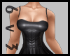 6v3| Black Leather Dress