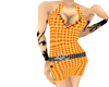 Plaid Mini Dress Yellow