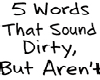 5 WORDS THAT SOUND DIRTY