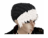 White hair black beanies