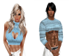 couples blue knit top ma