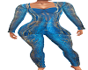 Blue Snake Skin Outfit
