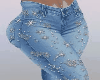Blue jeans snowflakes