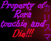 Property Of Rora Sign