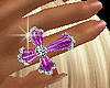 Purple Croix Big Ring