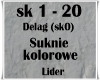 Suknie kolorowe Liber