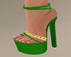 Green & Gold Heels