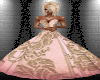 pink n  tan wedding gown