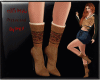 Cyan Suede & Knit boots