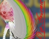  White rainbow fox tail