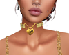 GOLD 'P' HEART COLLAR