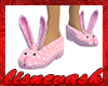 (L) Pink Bunny Slippers