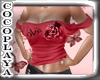 RED LOVE TIGER TOP