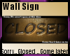 Closed Wall Sign