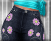 Spring Flowers Rip Jeans