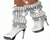 White-Silver Boots