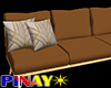 Brown Wood Couch