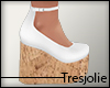 tj:. White Cork Wedge